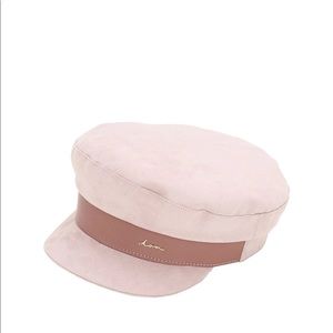 Don Paris Suede Sailor Cap in Pink M